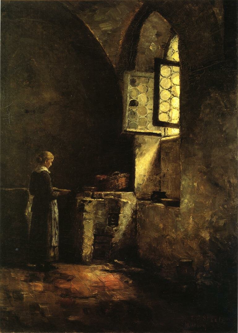 Steele_Theodore_Clement_A_Corner_in_the_Old_Kitchen_of_the_Mittenheim_Cloister