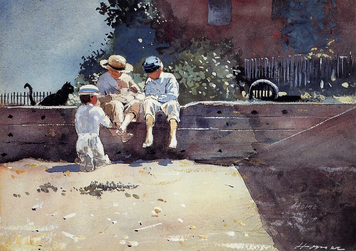 Homer_Winslow_Boys_and_Kitten