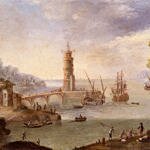 Grevenbroeck Orazio Harbour Scene With Ships Fortification