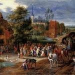 Gysels Pieter A Village Kermesse With A Horse drawn Cart In The Foreground