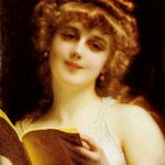 Piot_Adolphe_A_Blonde_Beauty_Holding_A_Book