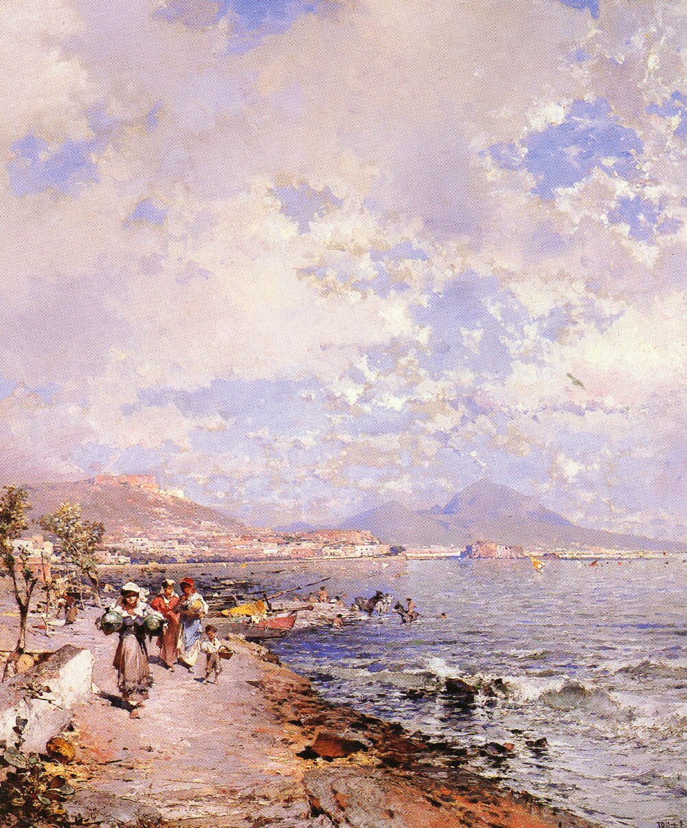 Unterberger_Franz_Richard_(Belgian)_1838-1902_The_Bay_Of_Naples_OC_82.5by71cm