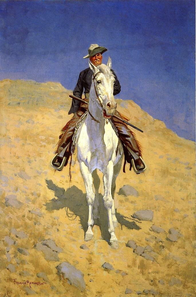 Remington_Frederic_Self_Portrait_on_a_Horse