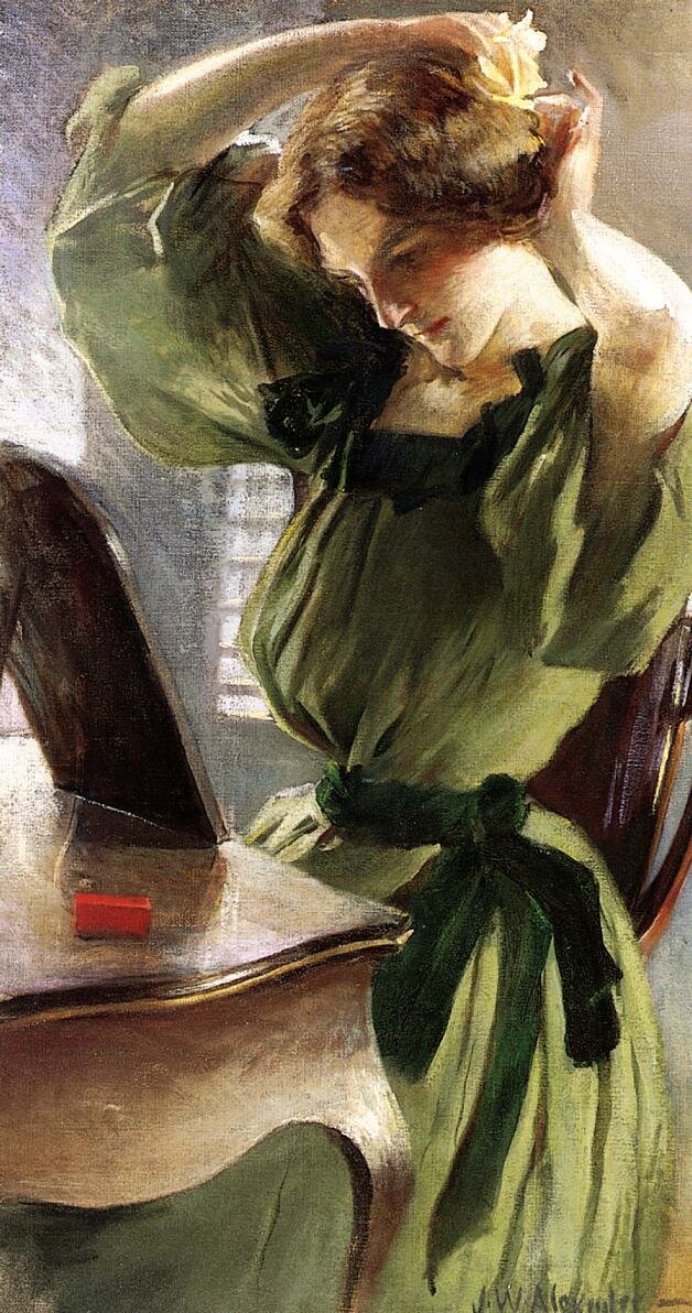 Alexander_John_White_Young_Woman_Arranging_Her_Hair
