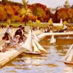 Dupuy_Paul_Michel_Children_Sailing_Their_Boats_In_The_Luxembourg_Gardens,_Paris